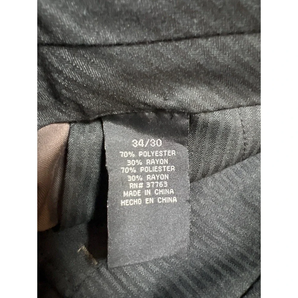 Perry Ellis Portfolio Dress Pants Men 34x30 Beige Non Iron Mid Rise Straight Leg